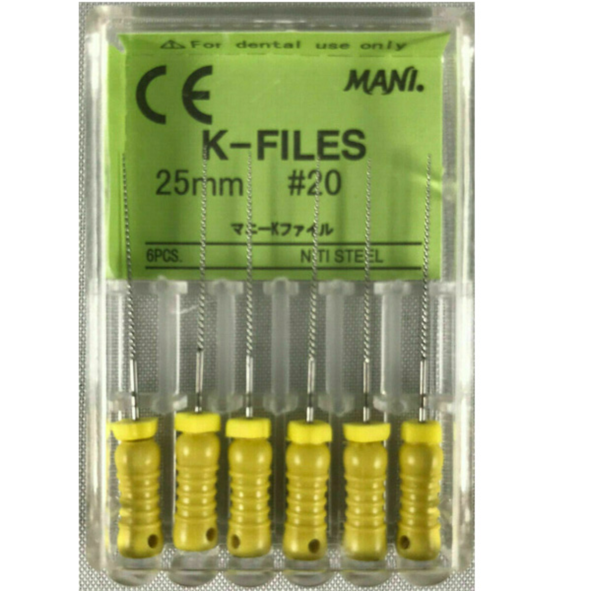 MANI K-Files 25mm | Stainless Steel Endodontic Hand Files | ISO Sizes |