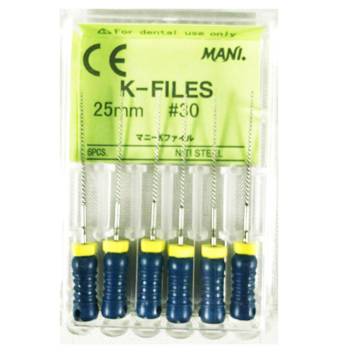 MANI K-Files 25mm | Stainless Steel Endodontic Hand Files | ISO Sizes |