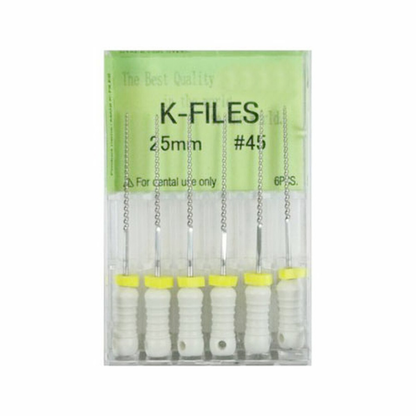MANI K-Files 25mm | Stainless Steel Endodontic Hand Files | ISO Sizes |