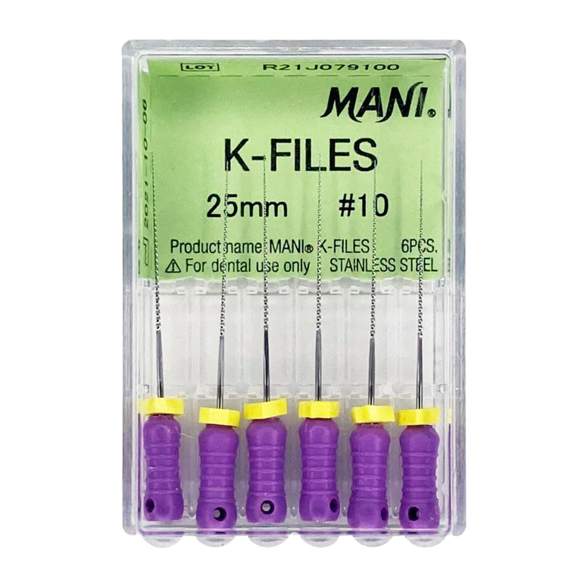 MANI K-Files 25mm | Stainless Steel Endodontic Hand Files | ISO Sizes |
