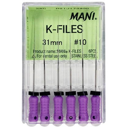 MANI K-Files 31mm | Stainless Steel Endodontic Hand Files |