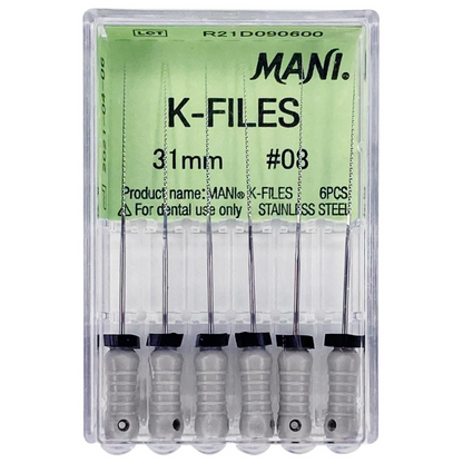 MANI K-Files 31mm | Stainless Steel Endodontic Hand Files |