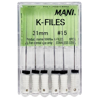 MANI K-Files 31mm | Stainless Steel Endodontic Hand Files |