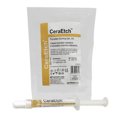 Cera Etch 37% Phosphoric Acid Etching Gel | 1.2ml & 10ml Syringes | Light Blue Dental Etchant