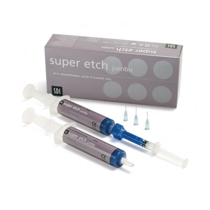 SDI Super Etch Jumbo | 37% Phosphoric Acid Etchant Gel | Dental Enamel & Dentin Etching Syringe Pack |