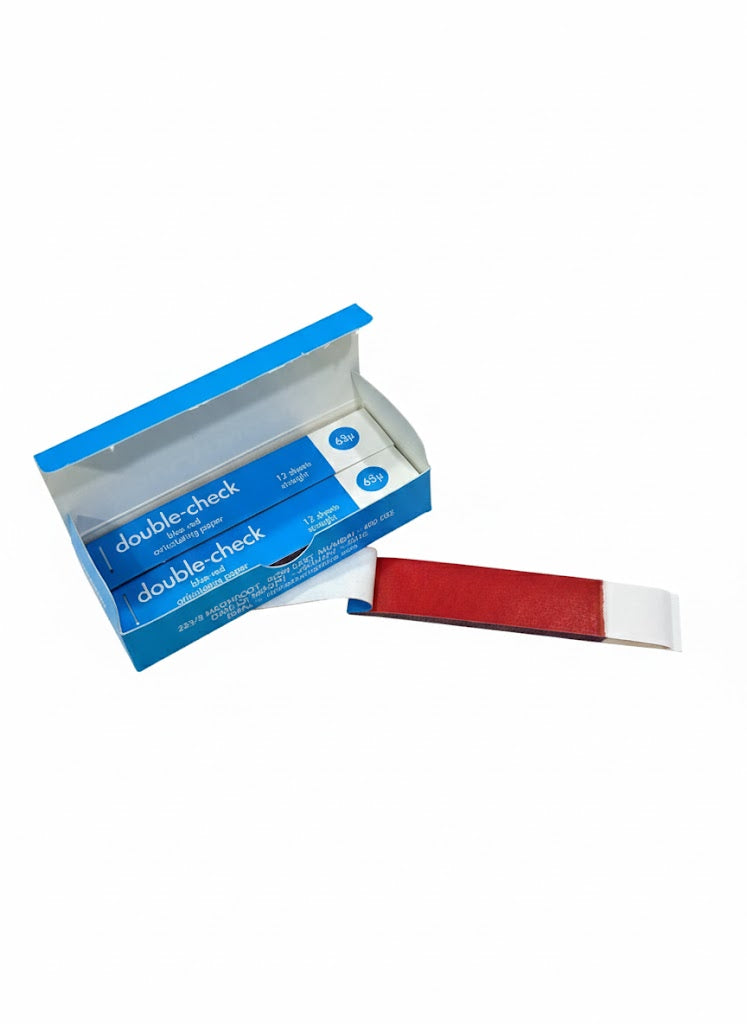 Double check Articulating paper 65µ with blue and red colour mdental