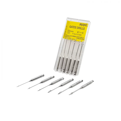 MANI Gates Drills 32mm | Gates-Glidden Endodontic Drills | Stainless Steel |