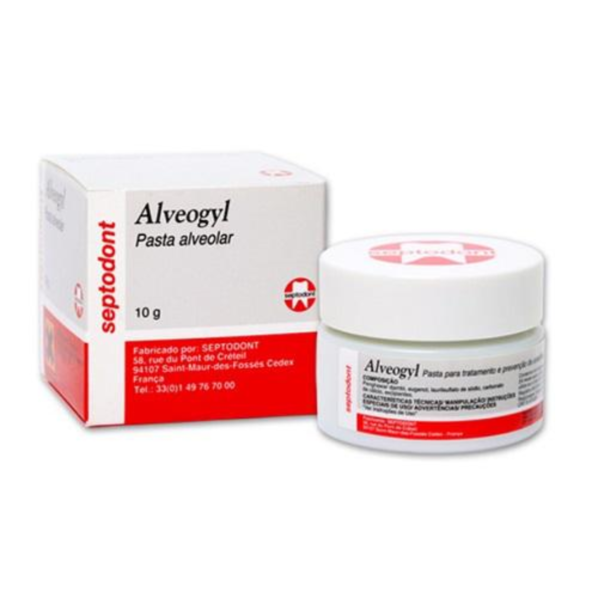 Septodont Alveogyl 10g | Dry Socket Dressing Paste | Post-Extraction Alveolar Dressing |